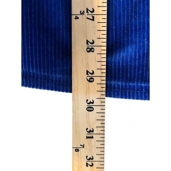 Soft Surroundings Shirt Women PXL Blue Textured Velvet Boyfriend Metallic Thread - Picture 11 of 11